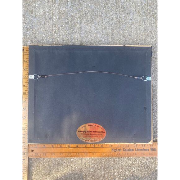 Vintage East African Artwork Villagers and huts scene 15x 12 - Picture 5 of 5